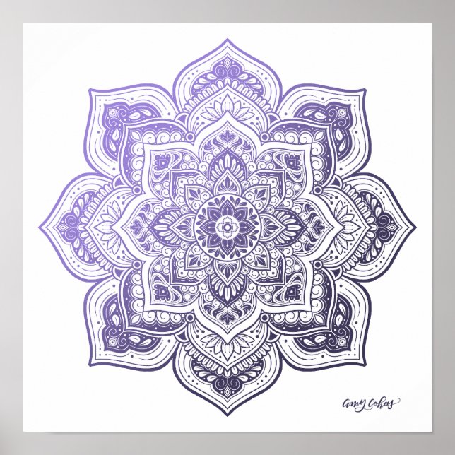 Aster Mandala Fine Art Druck Poster (Vorne)