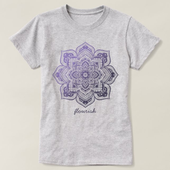 Aster Mandala Personalized T-Shirt (Design vorne)