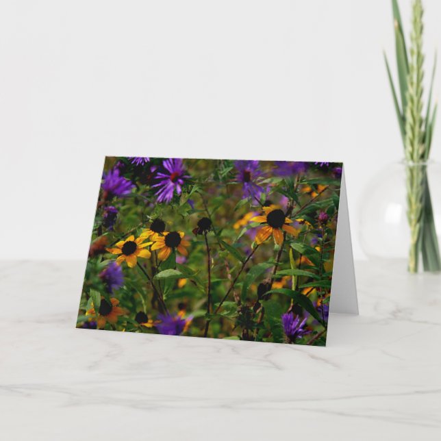 Aster unter Glas Karte (Vorderseite)