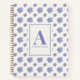 Aster Wildblumen Blumen Personalisiert Notizbuch