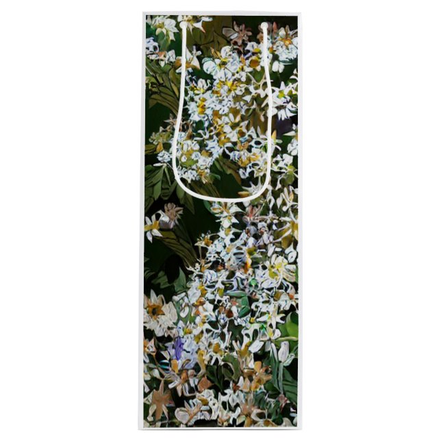 ASTERBLUMEN GESCHENKTÜTE FÜR WEINFLASCHEN (Vorderseite)