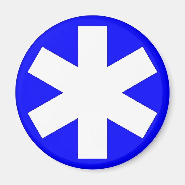 Asterisk - Blau Magnet (Vorne)