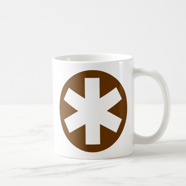 Asterisk - Brown Kaffeetasse (Rechts)