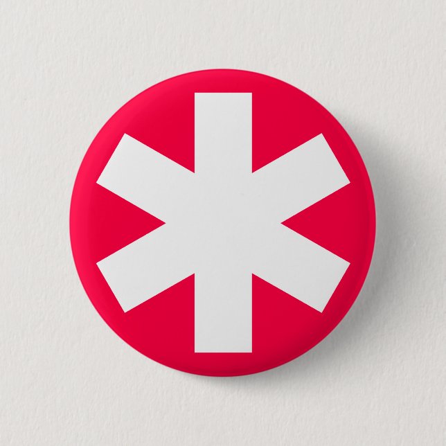 Asterisk - Crimson Red Button (Vorderseite)