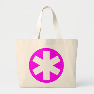 Asterisk - Magenta Jumbo Stoffbeutel