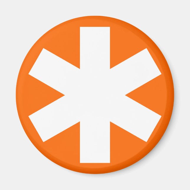 Asterisk - Orange Magnet (Vorne)
