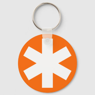 Asterisk - Orange Schlüsselanhänger