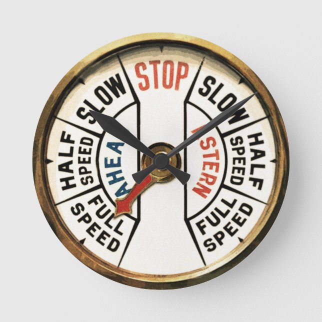 Astern Runde Wanduhr (Vorderseite)