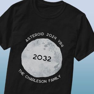 Asteroid 2024 YR4 2032 Personalisierter Familienna T-Shirt