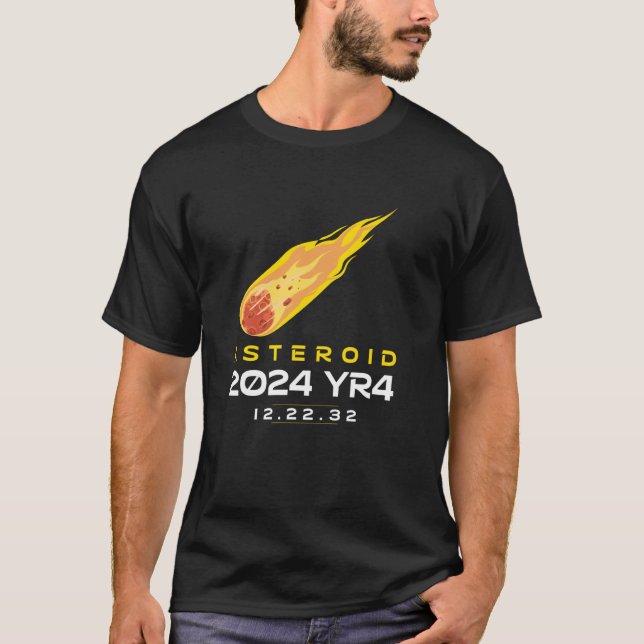 Asteroid 2024 YR4 Dezember 2032 T-Shirt (Vorderseite)