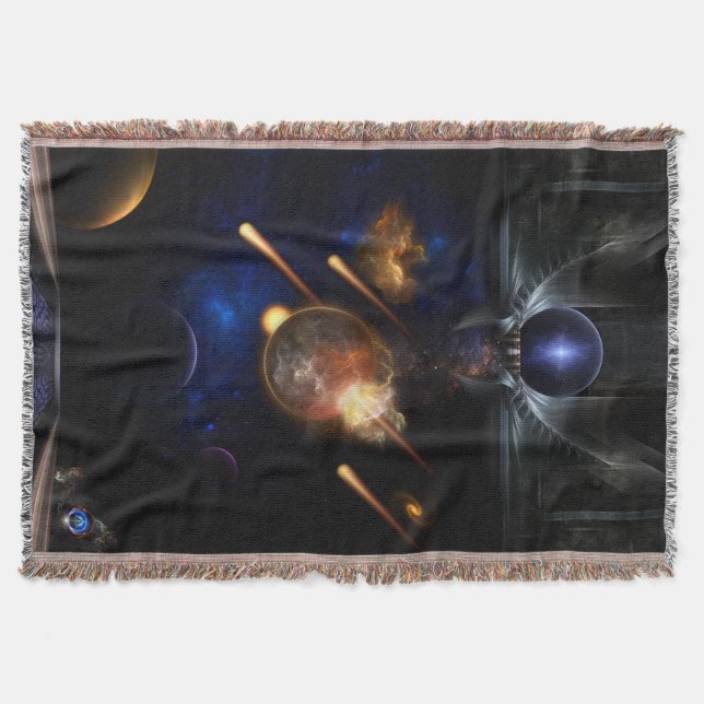 Asteroid Apokalypse Fraktal Art Spacescape Decke (Vorderseite)