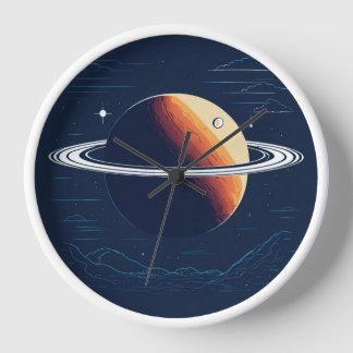 Asteroid Belt Odyssey Wall Clock Uhr