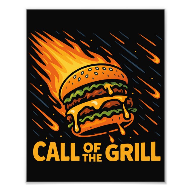 Asteroid Burger Call of the Grill Fotodruck (Vorne)