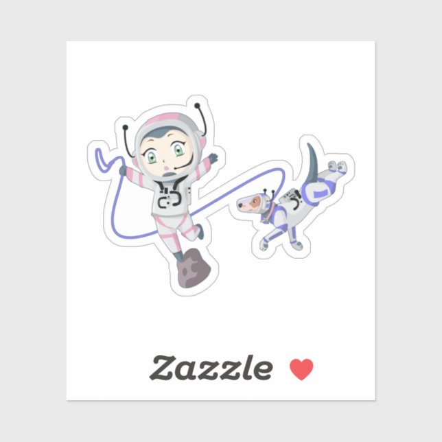 Asteroid Girl Aufkleber (Blatt)