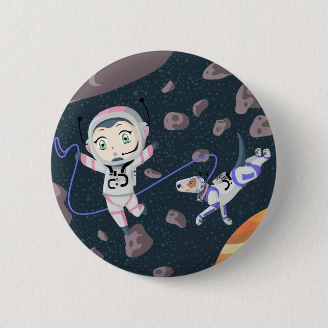 Asteroid Girl Button (Vorderseite)