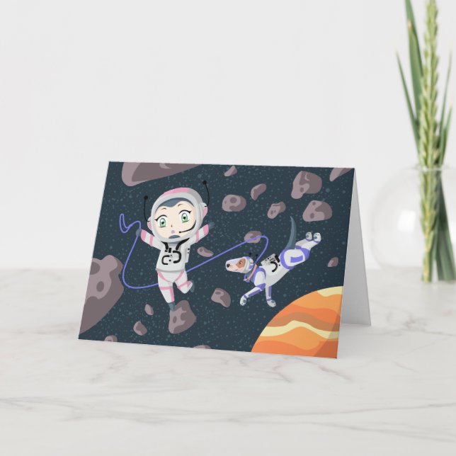 Asteroid Girl Karte (Vorderseite)