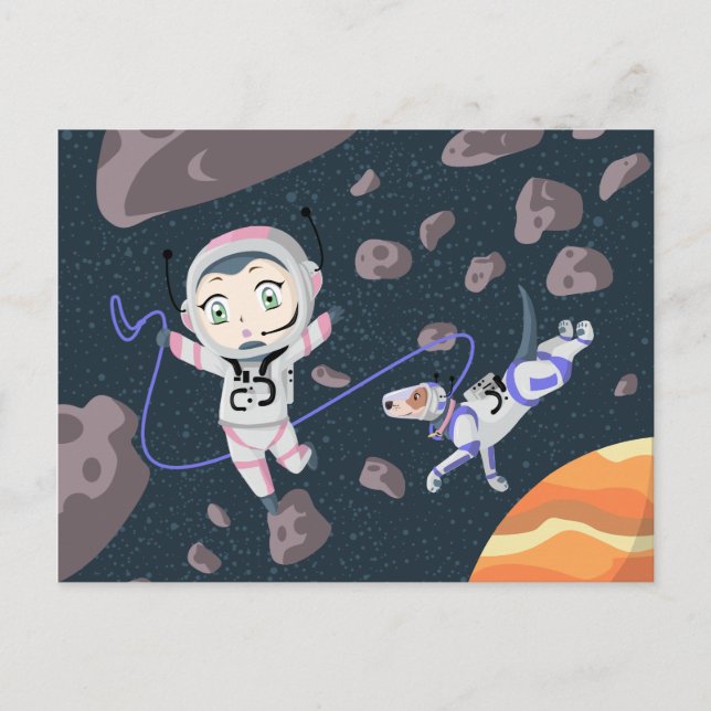 Asteroid Girl Postkarte (Vorderseite)