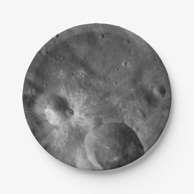 Asteroid Vesta Craters Pappteller (Vorderseite)