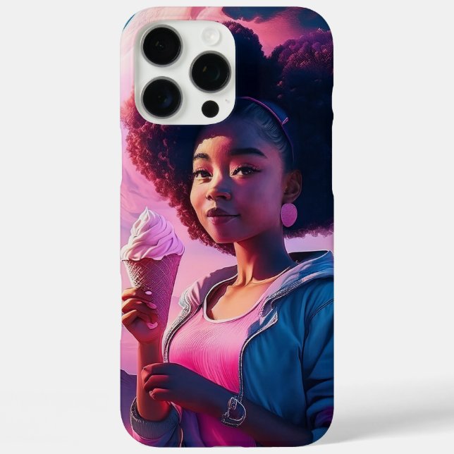 Asteroide und Eiscreme iPhone 16 Pro Max Hülle (Rückseite)