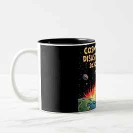 Asteroiden Auswirkungen Kosmischer Desaster 2032 Zweifarbige Tasse