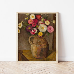 Asters und Zinnias Tadeusz Makowski Poster
