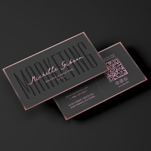 Ästhetik Beauty Marketing Pro Pink Schwarz Visitenkarte