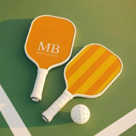 Ästhetik Country Club Gelb Orange Streifen Pickleball Schläger