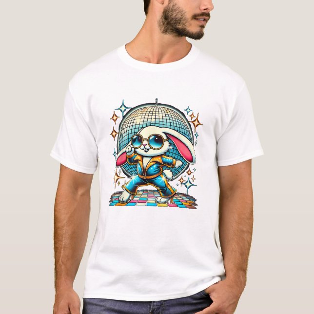 Ästhetik-Hase Disco T-Shirt (Vorderseite)
