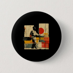 Ästhetik Karateka auf dem Sportkarate Button