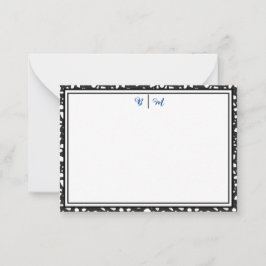 Ästhetik Minimalistisch mit Borders und Monogram B Mitteilungskarte
