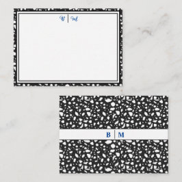 Ästhetik Minimalistisch mit Borders und Monogram B Mitteilungskarte