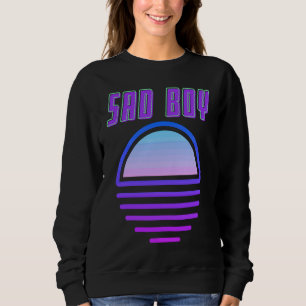 Ästhetik Vaporwave Retro 90er 80er Trauriger Junge Sweatshirt