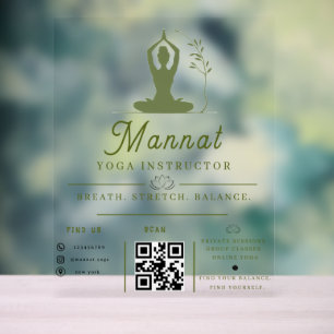 Ästhetik-Yoga-Lehrer Acryl-Geschäftskartenhalter Acrylschild