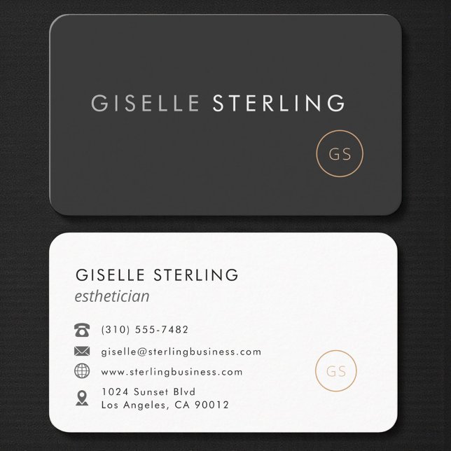 Ästhetiker Schwarz Professional Visitenkarte (Von Creator hochgeladen)