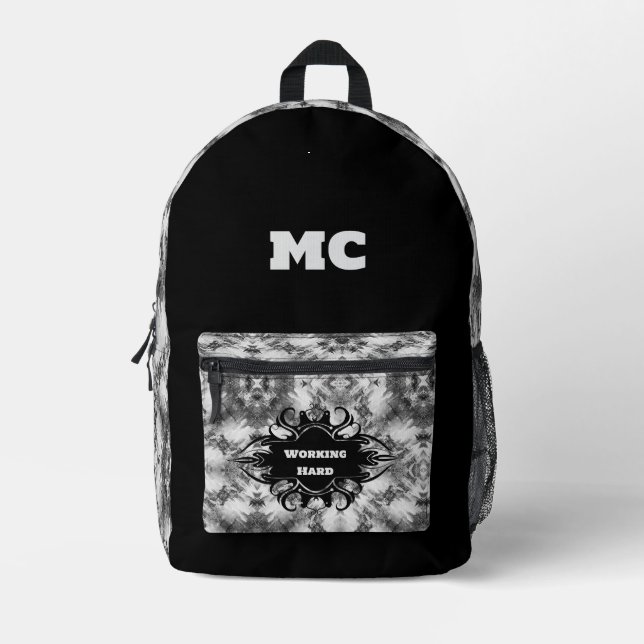 Ästhetisch elegant Abstrakt ethnisch Bedruckter Rucksack (Vorderseite)