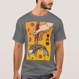 Ästhetisch Japanisch Koi Carp Fish Cherry Blossom  T-Shirt