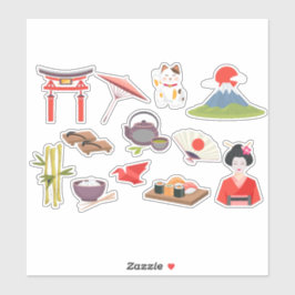Ästhetisch Japanisch Orientalisch Stickers Aufkleber
