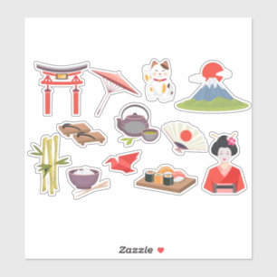 Ästhetisch Japanisch Orientalisch Stickers Aufkleber