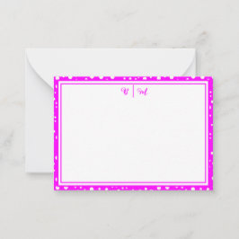 Ästhetisch Minimalistisch rosa mit Border und Mono Mitteilungskarte
