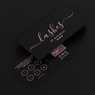Ästhetisch Pink Lashes Makeup Artist Loyalty Visitenkarte