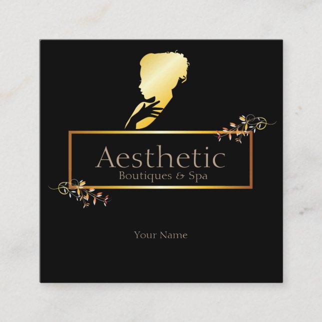 Ästhetisch Quadratische Visitenkarte (Vorderseite)