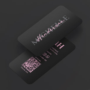 Ästhetisch Rosa Schwarze Minimale Schönheits-Profi Visitenkarte