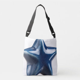 Ästhetische 3D-Blau-Stern-Kunst-Tragetasche Tragetaschen Mit Langen Trägern