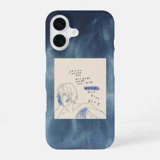 ästhetische azurblaue Handyhülle iPhone 16 Hülle