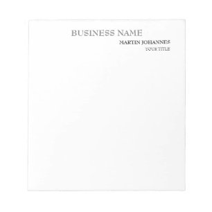 Ästhetische Beruflich-schicke White-Business-Karte Notizblock