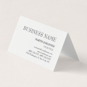Ästhetische Beruflich-schicke White-Business-Karte Visitenkarten