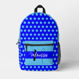 Ästhetische blaue Farbe - Coole Anfangsbezeichnung Bedruckter Rucksack