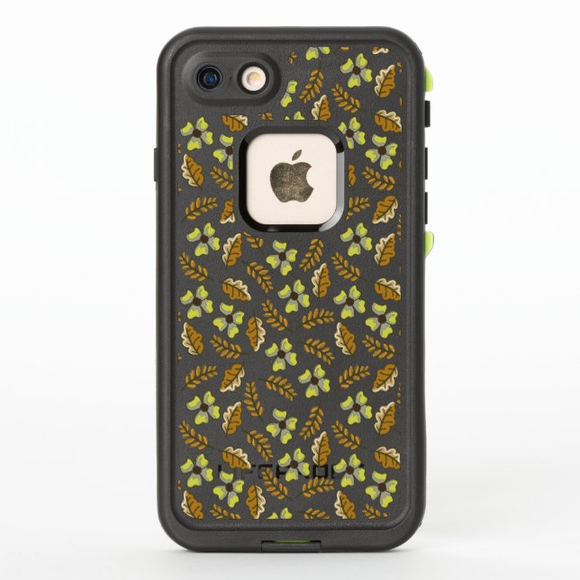 ästhetische Blume & Blatt iPhone Case (Rückseite)