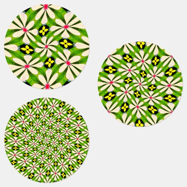 Ästhetische Blume Muster Etiketten (Gruppe)