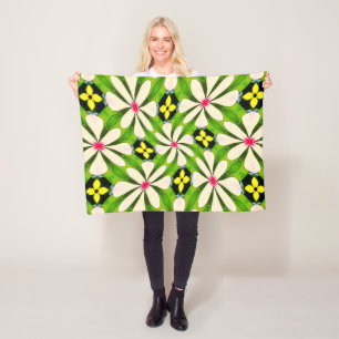 Ästhetische Blume Muster Fleecedecke